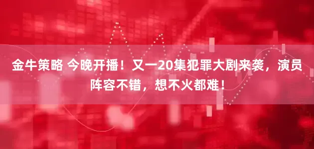 金牛策略 今晚开播!又一20集犯罪大剧来袭,演员阵容不错,想不火都难!